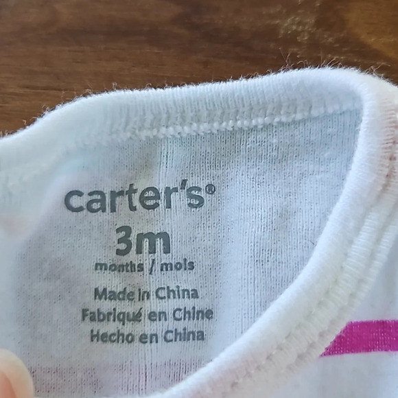 Carter's Striped Baby Girl Romper 3M - Picture 7 of 10